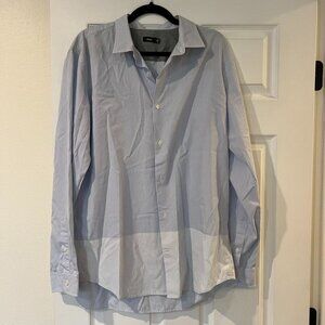 Vince Cotton Button Down Two Toned Striped Button Down Shirt Size XL